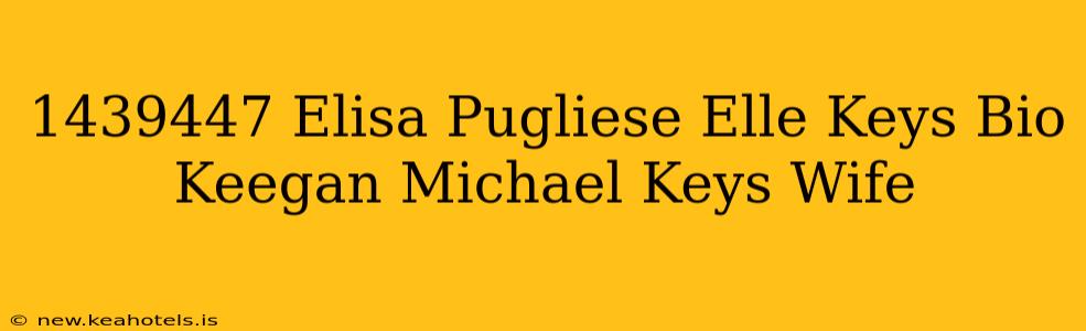 1439447 Elisa Pugliese Elle Keys Bio Keegan Michael Keys Wife