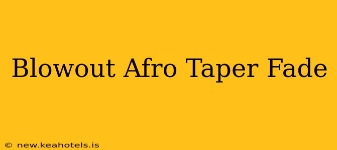 Blowout Afro Taper Fade