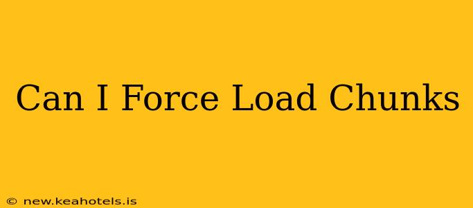 Can I Force Load Chunks