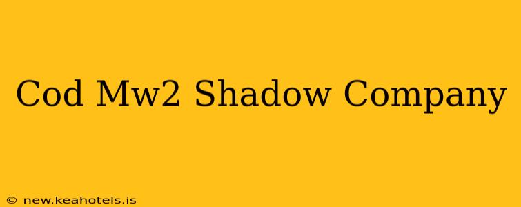Cod Mw2 Shadow Company