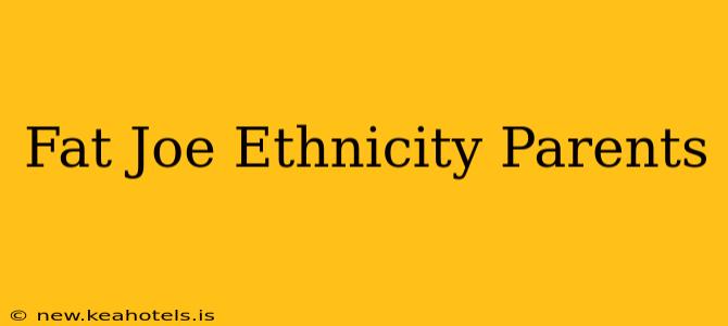 Fat Joe Ethnicity Parents