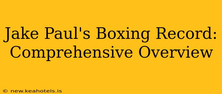 Jake Paul's Boxing Record: Comprehensive Overview
