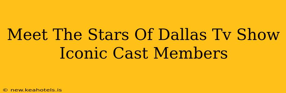 Meet The Stars Of Dallas Tv Show Iconic Cast Members