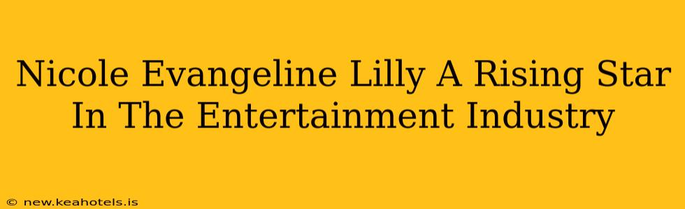 Nicole Evangeline Lilly A Rising Star In The Entertainment Industry