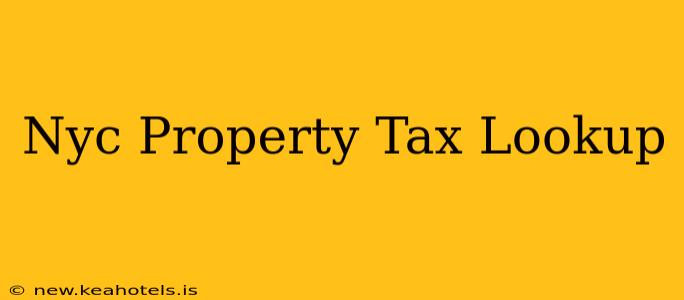 Nyc Property Tax Lookup