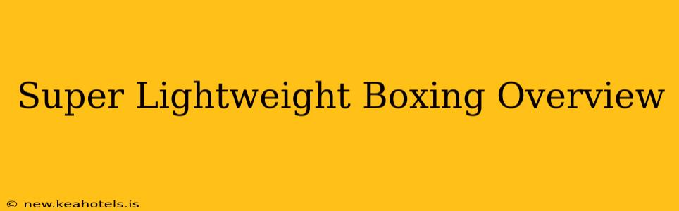 Super Lightweight Boxing Overview