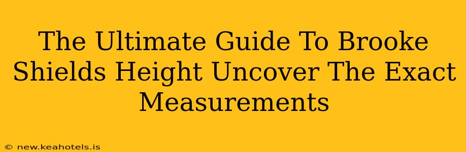 The Ultimate Guide To Brooke Shields Height Uncover The Exact Measurements