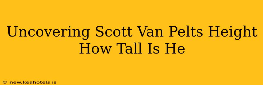 Uncovering Scott Van Pelts Height How Tall Is He
